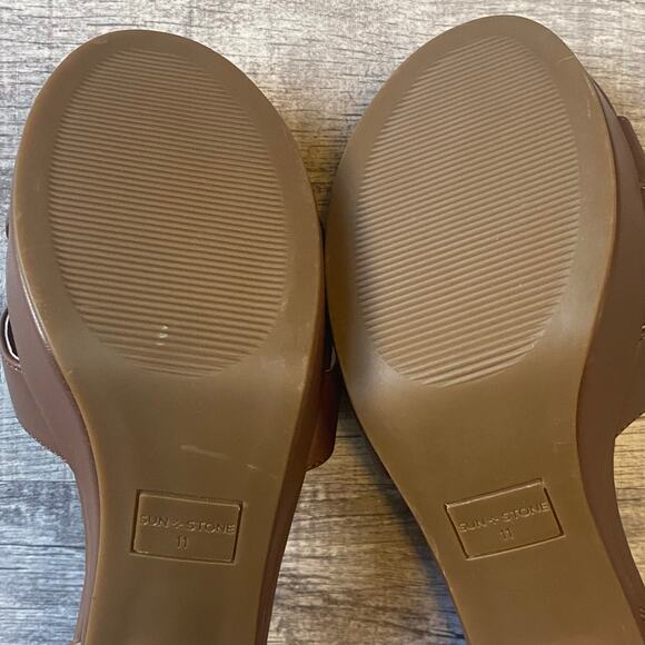 Sun + Stone Lillah Block Heel Platform Dress Sandals, Brown Women Size 11M NWOT - Picture 12 of 12
